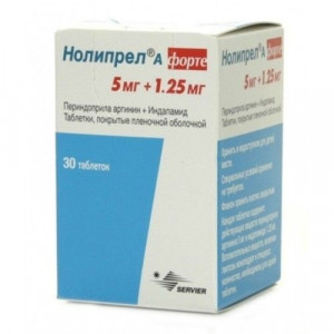 НОЛИПРЕЛ А ФОРТЕ 1,25МГ.+5МГ. №30 ТАБ. П/П/О НОЛИПРЕЛ А ФОРТЕ 1,25МГ.+5МГ. №30 ТАБ. П/П/О