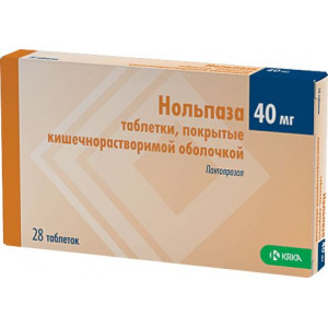 НОЛЬПАЗА 40МГ. №28 ТАБ.КШ/РАСТВ. П/О /KRKA/ НОЛЬПАЗА 40МГ. №28 ТАБ.КШ/РАСТВ. П/О /KRKA/