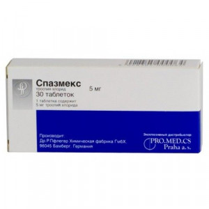 СПАЗМЕКС 5МГ. №30 ТАБ. П/О СПАЗМЕКС 5МГ. №30 ТАБ. П/О