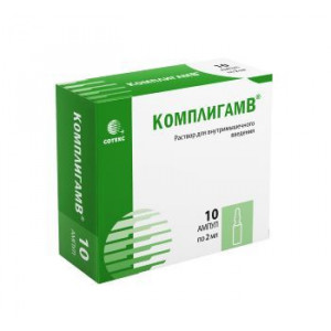 КОМПЛИГАМ В 2МЛ. №10 Р-Р Д/В/М АМП. КОМПЛИГАМ В 2МЛ. №10 Р-Р Д/В/М АМП.