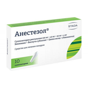 АНЕСТЕЗОЛ №10 СУПП. РЕКТ. /НИЖФАРМ/ АНЕСТЕЗОЛ №10 СУПП. РЕКТ. /НИЖФАРМ/