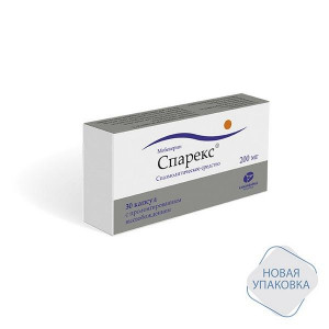 СПАРЕКС 200МГ. №30 КАПС.ПРОЛОНГ.ВЫСВ. /КАНОНФАРМА/ СПАРЕКС 200МГ. №30 КАПС.ПРОЛОНГ.ВЫСВ. /КАНОНФАРМА/