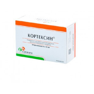 КОРТЕКСИН 10МГ. №10 ЛИОФ. Д/Р-РА Д/В/М ФЛ. /ГЕРОФАРМ/ КОРТЕКСИН 10МГ. №10 ЛИОФ. Д/Р-РА Д/В/М ФЛ. /ГЕРОФАРМ/