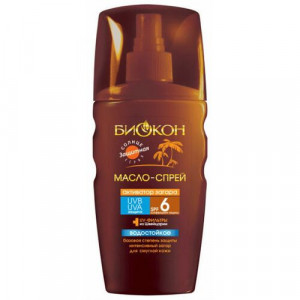 БИОКОН МАСЛО-СПРЕЙ АКТИВАТОР ЗАГАРА SPF-6 160МЛ. БИОКОН МАСЛО-СПРЕЙ АКТИВАТОР ЗАГАРА SPF-6 160МЛ.