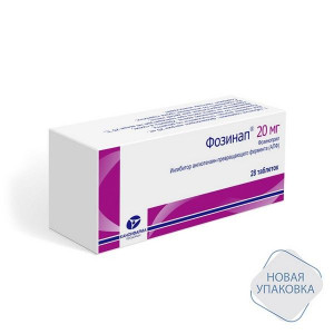 ФОЗИНАП (ФОЗИНОПРИЛ) 20МГ. №28 ТАБ. /КАНОНФАРМА/ ФОЗИНАП (ФОЗИНОПРИЛ) 20МГ. №28 ТАБ. /КАНОНФАРМА/