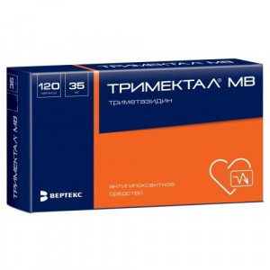 ТРИМЕКТАЛ МВ 35МГ. №120 ТАБ. МОДИФ.ВЫСВ. /ВЕРТЕКС/ ТРИМЕКТАЛ МВ 35МГ. №120 ТАБ. МОДИФ.ВЫСВ. /ВЕРТЕКС/