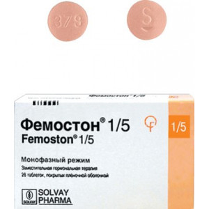 ФЕМОСТОН КОНТИ 5МГ.+1МГ. №28 ТАБ. П/П/О ФЕМОСТОН КОНТИ 5МГ.+1МГ. №28 ТАБ. П/П/О