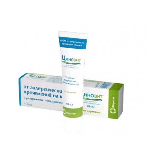 ЦИНОВИТ КРЕМ Д/КОЖИ ЦИНК ПЕРИТИОН ОТ ПОКРАСН.,ШЕЛУШ. И ЗУДА 40МЛ. ЦИНОВИТ КРЕМ Д/КОЖИ ЦИНК ПЕРИТИОН ОТ ПОКРАСН.,ШЕЛУШ. И ЗУДА 40МЛ.