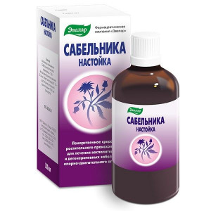 САБЕЛЬНИК НАСТОЙКА 100МЛ. ФЛ. /ЭВАЛАР/ САБЕЛЬНИК НАСТОЙКА 100МЛ. ФЛ. /ЭВАЛАР/