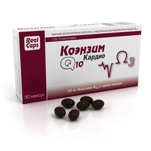 КОЭНЗИМ Q-10 КАРДИО 500МГ. №30 КАПС. /РЕАЛКАПС/ КОЭНЗИМ Q-10 КАРДИО 500МГ. №30 КАПС. /РЕАЛКАПС/