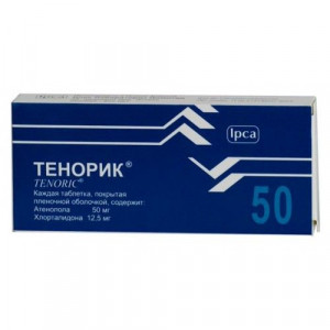 ТЕНОРИК 50МГ.+12,5МГ. №28 ТАБ. П/П/О ТЕНОРИК 50МГ.+12,5МГ. №28 ТАБ. П/П/О