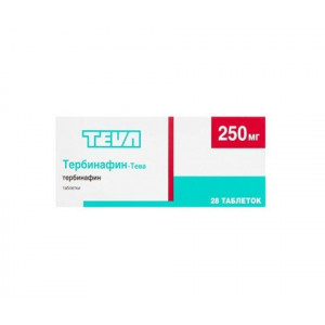ТЕРБИНАФИН-ТЕВА 250МГ. №28 ТАБ. ТЕРБИНАФИН-ТЕВА 250МГ. №28 ТАБ.