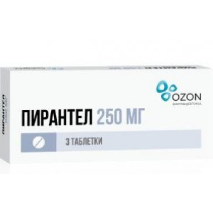 ПИРАНТЕЛ 250МГ. №3 ТАБ. /ОЗОН/ ПИРАНТЕЛ 250МГ. №3 ТАБ. /ОЗОН/