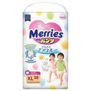 МЕРРИЕС ПОДГУЗНИКИ-ТРУСИКИ 12-22КГ. Р.XL №38 [MERRIES]