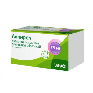 ЛОПИРЕЛ 75МГ. №100 ТАБ. П/П/О /АКТАВИС/ ЛОПИРЕЛ 75МГ. №100 ТАБ. П/П/О /АКТАВИС/