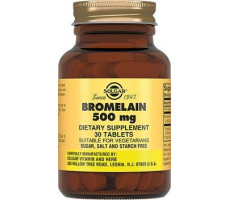 СОЛГАР БРОМЕЛАЙН 500МГ. №30 ТАБ. [SOLGAR]