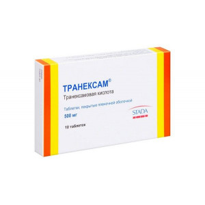 ТРАНЕКСАМ 500МГ. №10 ТАБ. П/П/О /НИЖФАРМ/ ТРАНЕКСАМ 500МГ. №10 ТАБ. П/П/О /НИЖФАРМ/