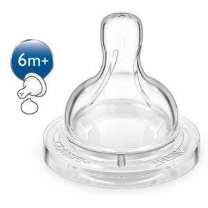 АВЕНТ СОСКА КЛАССИК Д/ГУСТЫХ ЖИДКОСТЕЙ СИЛИК. №2 6+ /АРТ.80627/636/27/ [AVENT]