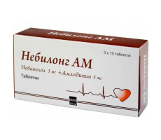 НЕБИЛОНГ АМ 5МГ.+5МГ. №30 ТАБ.