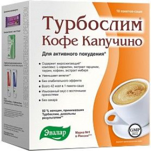 ТУРБОСЛИМ КОФЕ КАПУЧИНО 9,5Г. №10 САШЕ /ЭВАЛАР/ ТУРБОСЛИМ КОФЕ КАПУЧИНО 9,5Г. №10 САШЕ /ЭВАЛАР/