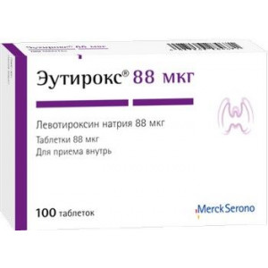 ЭУТИРОКС 88МКГ. №100 ТАБ. /МЕРК/ ЭУТИРОКС 88МКГ. №100 ТАБ. /МЕРК/