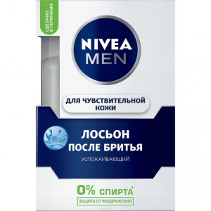 НИВЕЯ МЕН ЛОСЬОН П/БРИТЬЯ УСПОК. Д/ЧУВСТВ. КОЖИ 100МЛ. [NIVEA]
