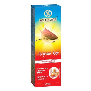 АКУЛЬЯ СИЛА АКУЛИЙ ЖИР КРЕМ Д/НОГ ЗОЛОТОЙ УС П/ПЯТОЧНОЙ ШПОРЫ 75МЛ. АКУЛЬЯ СИЛА АКУЛИЙ ЖИР КРЕМ Д/НОГ ЗОЛОТОЙ УС П/ПЯТОЧНОЙ ШПОРЫ 75МЛ.