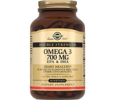 СОЛГАР ДВОЙНАЯ ОМЕГА-3 ЭПК/ДГК 700МГ. №60 КАПС. [SOLGAR]