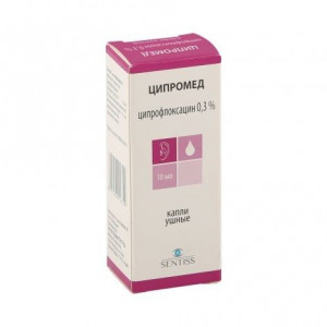 ЦИПРОМЕД 0,3% 10МЛ. №1 УШНЫЕ КАПЛИ ФЛ./КАП. /СЕНТИСС/ПРОМЕД/ ЦИПРОМЕД 0,3% 10МЛ. №1 УШНЫЕ КАПЛИ ФЛ./КАП. /СЕНТИСС/ПРОМЕД/