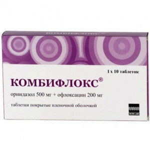 КОМБИФЛОКС 500МГ+200МГ. №10 ТАБ. П/П/О КОМБИФЛОКС 500МГ+200МГ. №10 ТАБ. П/П/О