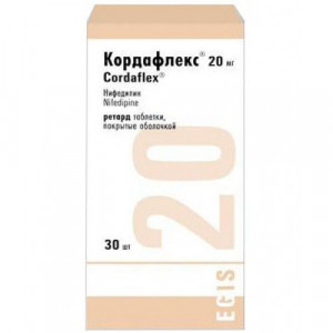 КОРДАФЛЕКС 20МГ. №30 ТАБ.ПРОЛОНГ. П/П/О /ЭГИС/ КОРДАФЛЕКС 20МГ. №30 ТАБ.ПРОЛОНГ. П/П/О /ЭГИС/