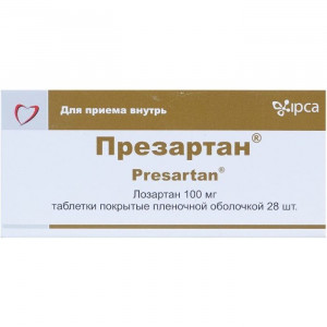 ПРЕЗАРТАН 100МГ. №28 ТАБ. П/П/О /ИПКА/ ПРЕЗАРТАН 100МГ. №28 ТАБ. П/П/О /ИПКА/