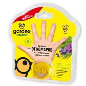 ГАРДЕКС БЕБИ БРАСЛЕТ ОТ КОМАРОВ+СМЕННЫЕ КАРТРИДЖИ №3 [GARDEX]