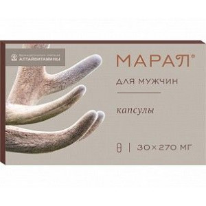 МАРАЛ Д/МУЖЧИН 270МГ. №30 КАПС. /АЛТАЙВИТАМИНЫ/ МАРАЛ Д/МУЖЧИН 270МГ. №30 КАПС. /АЛТАЙВИТАМИНЫ/