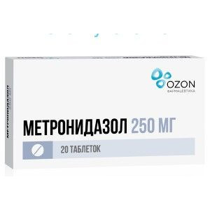 МЕТРОНИДАЗОЛ 250МГ. №20 ТАБ. /ОЗОН/ МЕТРОНИДАЗОЛ 250МГ. №20 ТАБ. /ОЗОН/