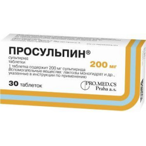 ПРОСУЛЬПИН 200МГ. №30 ТАБ. /ПРО.МЕД.ЦС/ ПРОСУЛЬПИН 200МГ. №30 ТАБ. /ПРО.МЕД.ЦС/