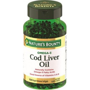 НЕЙЧЕС БАУНТИ ЖИР ИЗ ПЕЧЕНИ НОРВЕЖСК. ТРЕСКИ №100 КАПС. [NATURE'S BOUNTY]