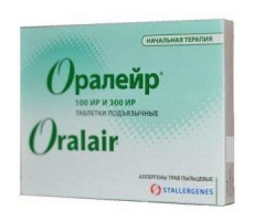 ОРАЛЕЙР АЛЛЕРГЕН ПЫЛЬЦЫ ЛУГОВЫХ ТРАВ 100ИР №3 +300ИР №28 (№31) ТАБ. ПОДЪЯЗЫЧ.