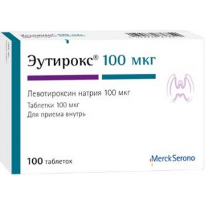ЭУТИРОКС 100МКГ. №100 ТАБ. /МЕРК/ ЭУТИРОКС 100МКГ. №100 ТАБ. /МЕРК/