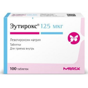 ЭУТИРОКС 125МКГ. №100 ТАБ. /МЕРК/ ЭУТИРОКС 125МКГ. №100 ТАБ. /МЕРК/