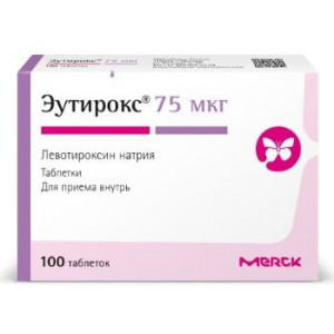 ЭУТИРОКС 75МКГ. №100 ТАБ. /МЕРК/ ЭУТИРОКС 75МКГ. №100 ТАБ. /МЕРК/