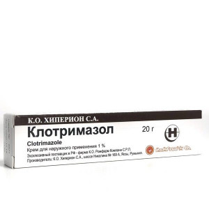 КЛОТРИМАЗОЛ 1% 20Г. КРЕМ Д/НАРУЖ.ПРИМ. ТУБА /ХИПЕРИОН/РУМЫНИЯ/ КЛОТРИМАЗОЛ 1% 20Г. КРЕМ Д/НАРУЖ.ПРИМ. ТУБА /ХИПЕРИОН/РУМЫНИЯ/