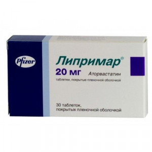 ЛИПРИМАР 20МГ. №30 ТАБ. П/П/О /ГЕДЕКЕ/ПФАЙЗЕР/ ЛИПРИМАР 20МГ. №30 ТАБ. П/П/О /ГЕДЕКЕ/ПФАЙЗЕР/