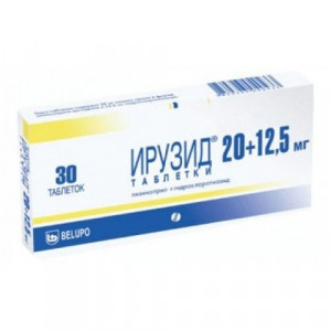 ИРУЗИД 20+12,5МГ. №30 ТАБ. ИРУЗИД 20+12,5МГ. №30 ТАБ.