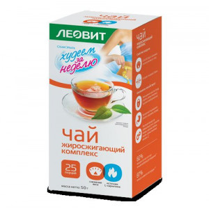 ЛЕОВИТ ХУДЕЕМ ЗА НЕДЕЛЮ ЧАЙ 2Г. №25 ЖИРОСЖИГ. КОМПЛЕКС ЛЕОВИТ ХУДЕЕМ ЗА НЕДЕЛЮ ЧАЙ 2Г. №25 ЖИРОСЖИГ. КОМПЛЕКС