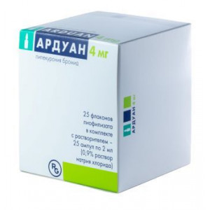 АРДУАН 4МГ. №25 ЛИОФ. Д/Р-РА Д/В/В ФЛ. +Р-ЛЬ /ГЕДЕОН РИХТЕР/ АРДУАН 4МГ. №25 ЛИОФ. Д/Р-РА Д/В/В ФЛ. +Р-ЛЬ /ГЕДЕОН РИХТЕР/