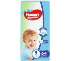 ХАГГИС ПОДГУЗНИКИ УЛЬТРА КОМФОРТ 12-22КГ Д/МАЛ. №64 [HUGGIES]