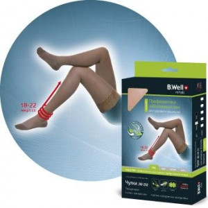 Б.ВЕЛЛ ПРО ЧУЛКИ КОМПРЕСС. АЖУРН. 1КЛ. Р.2 ЧЕРН.(НЕРО) /АРТ.JW-212/ [PRO] [B.WELL]