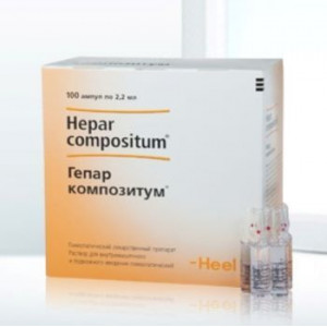 ГЕПАР КОМПОЗИТУМ 2,2МЛ. №100 Р-Р Д/В/М,П/К ГОМЕОПАТ. АМП. ГЕПАР КОМПОЗИТУМ 2,2МЛ. №100 Р-Р Д/В/М,П/К ГОМЕОПАТ. АМП.