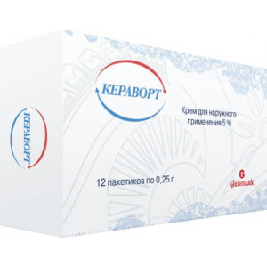 КЕРАВОРТ 5% 250МГ. №12 КРЕМ Д/НАРУЖ.ПРИМ. ПАК. КЕРАВОРТ 5% 250МГ. №12 КРЕМ Д/НАРУЖ.ПРИМ. ПАК.